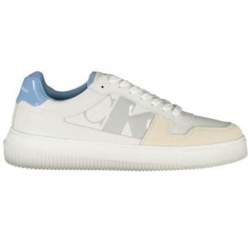 Calvin Klein Chunky Cupsole Mono Men's Sneakers - White - Size 43 - Leather