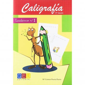 Caligrafía con pauta de cuadrícula - Cuaderno 1 / Editorial GEU/ Mejora la escritura / Correcta realización del trazo / Cuadrícula de 4 mm