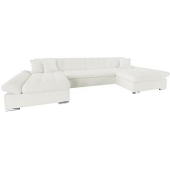 Sofá rinconero Comfivo 240, con función de descanso, caja de ropa de cama, dimensiones 360x160x75cm, color blanco