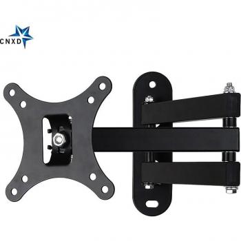 Soporte de Pared Universal para TV Ajustable con Inclinación de 15 Grados, Compatible con Monitores LCD y LED de 10-27 pulgadas
