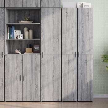Armario de madera multicapa gris Sonoma 40x42,5x185 cm