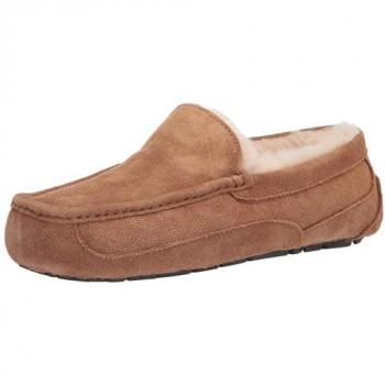 UGG Men's Ascot Suede Slippers - Brown, Size 14