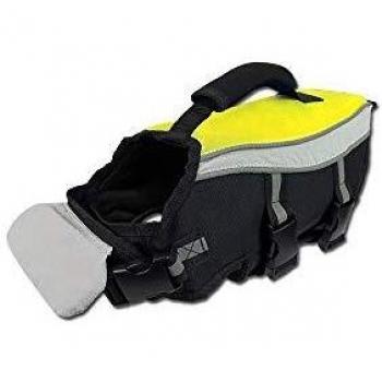 Alcott Mariner Pet Life Jacket with Reflective Accents & Support Handle, Small, Neon Yellow