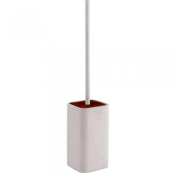 Gedy Ninfea Escobillero, Resina, Blanco, 9.3 X 9.3 X 46.2