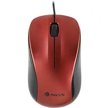 NGS Wired Optical Mouse Crew Red 1200 DPI Ambidextrous