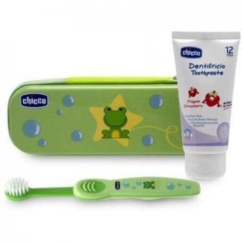 Chicco - Set de cepillo y pasta de dientes