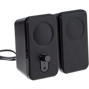 Altavoces PC Amazon Basics V216UK Negro (Reacondicionado) - Alimentación CA, Lote de 2