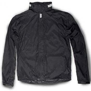 OJ Compact Top Black 4 Estaciones Chaqueta Impermeable 100% Compacto y Bolsillo, Negro, S