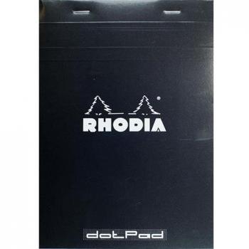 Bloc nota rhodia black dot pad din a5 80 hojas 80 g/m2 liso con puntos negros 5 mm perforado