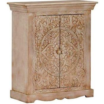 Aparador de madera maciza de mango 65x30x75 cm