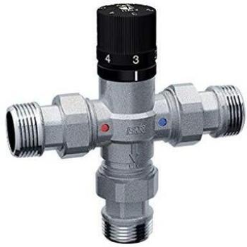 Mezclador Termostático 3/4'' con Conexiones Cromadas FAR Rubinetterie 3956