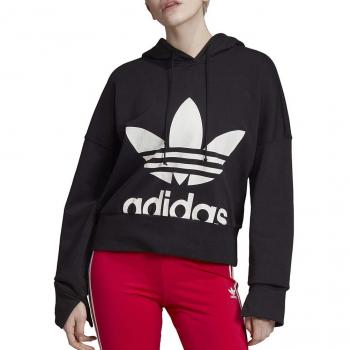 adidas Cropped Hoodie Sweatshirts, Mujer, Black, 44
