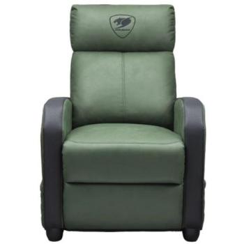 Silla Gamer Cougar Ranger Elite Verde - Ergonómica - Confort Premium - Respaldo Ajustable 180° - Reposabrazos 4D - Carga Máxima 150kg - Cuero PVC y Terciopelo