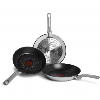 Tefal Envy - Pack de 3 sartenes de 20, 24 y 26 cm, antiadherente Resistium con 6 capas de alta durabilidad, para todo tipo de cocinas incluido inducción