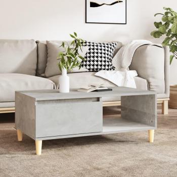Mesa de centro Sala de estar Hormigón gris 90x50x36,5 cm Madera Multicapa