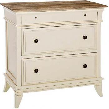 Cómoda Beige clásica de Pino con 3 cajones de 80x42x84 cm - LOLAhome