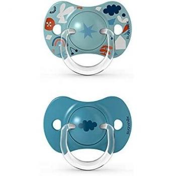 Chupete Simétrico de Silicona Suavinex Bosque Azul 6-18 meses - Pack de 2 unidades