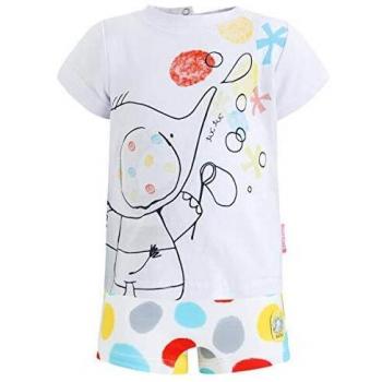 Tuc Tuc BÓXER Licra+Camiseta Punto NIÑO SO Sweet Conjunto de Ropa, Blanco