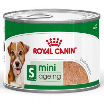 Royal Canin Mini Ageing Mousse - Comida húmeda para perros mayores - Pack de 24 latas de 195 g
