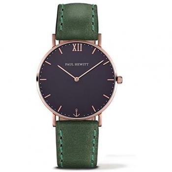 Reloj Paul Hewitt Unisex de Cuarzo con Correa en Piel PH-SA-R-St-B-12M, 39mm