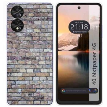 Funda de Silicona Diseño Ladrillo 02 para TCL 40 NXTPAPER