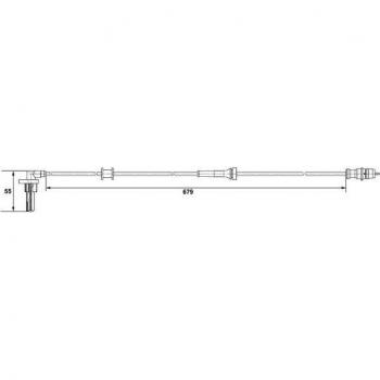 Sensor ABS BOSCH 0 265 007 533 para velocidad de la rueda derecha
