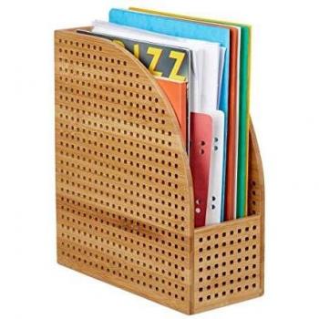 Organizador de Escritorio Revistero A4 XL de Bambú Marrón 30,5 x 26,5 x 12 cm