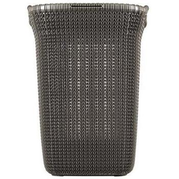 Curver 228410 - Cesta de ropa Knit, color marrón topo, 57 L, 43.2 x 32.1 x 59.4 cm