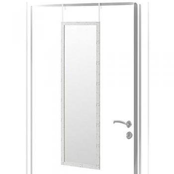 Espejo de Puerta Blanco Decapé de Plástico PE 35x125 cm