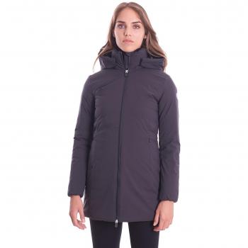 Save The Duck Rachel Black Long Hooded Puffer Coat for Women
