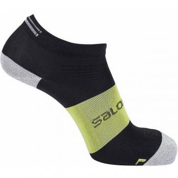 SALOMON Sonic Pro 1 Par de Calcetines Cortos, Unisex Adulto, Negro/Amarillo