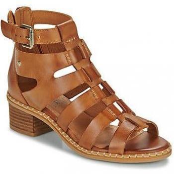 Pikolinos Blanes W3H Women's Leather Gladiator Heel Sandals in Brown
