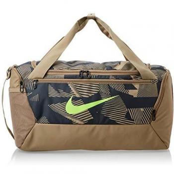 Nike Brasilia Duff - 9.0 AOP SP20 - Bolsa de Deporte Unisex, Color Caqui, Caqui, Verde Ghost, Talla 1