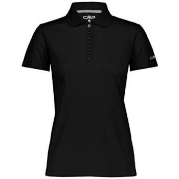 CMP Women's Technical Polo Shirt Black Regular Fit
