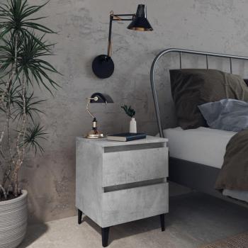 Mesitas de noche vidaXL 2 unidades contrachapada 40x35x50 cm en Blanco, Negro y Roble Sonoma, Mesita habitación dormitorio moderna para Salón y Estudio; Mesitas de noche vidaXL 2 uds