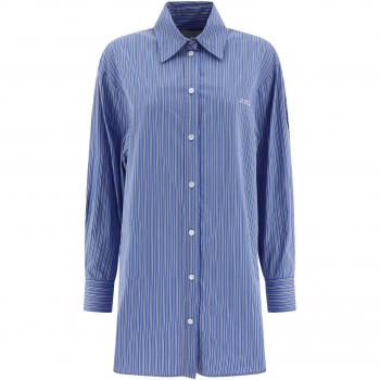 Isabel Marant Women's Cylvany Maxi Shirt in Blue | Size 36 | 24PCH0119FAB1I01I30BU