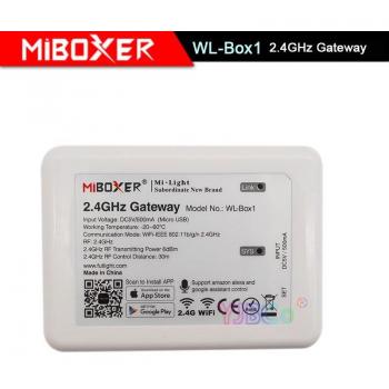 Tira de luces LED RGB/RGBW 2.4G con atenuador, panel inteligente de brillo 4 zonas y controlador WiFi IBox1