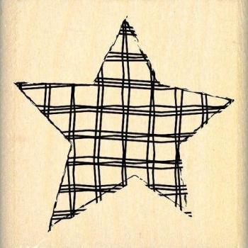 Florilèges Diseño FD 309 019 Tampon Scrapbooking estrella Plaid Beige 5 x 5 x 2,5 cm