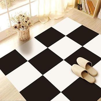 Pegatinas de Azulejos Pegatina de Pared de Azulejo Azulejo Adhesivo Para la de Cocina del Baño Baño y Cocina Adhesivos Fácil de Aplicar Despegar y Pegar Home Decor En blanco y negro , 50*50CM*4PCS