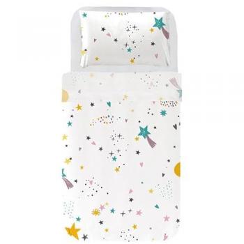 Juego de Sábanas Infantil Estampado Estrellas Mágicas - Cama 70x160cm (1 Funda)