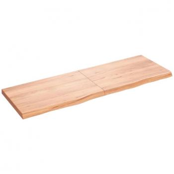 vidaXL Wall Shelf Light Brown 180x60x(2-6) cm Treated Solid Wood Oak