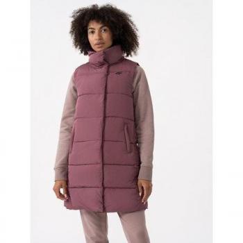 4F Women's Regular Fit Elongated Bodywarmer Vest - Dark Pink