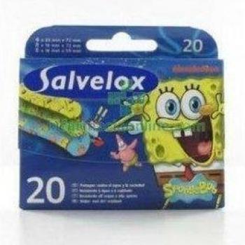 Salvelox Bob Esponja Aposito Adhesivo Infantil 20 Unidades