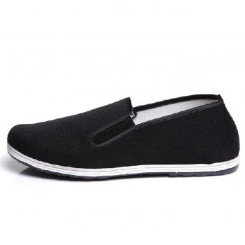Lazutom Estilo Chino Hombres Bruce Lee Arte Marcial Kung Fu Tai Chi Zapatos De Lona, color Negro, talla 44 EU