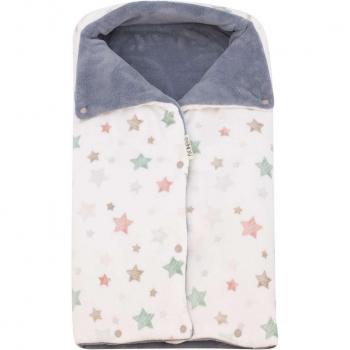 Saco Polar para Capazo de Bebé Jyoko Soft Star - Abrigado en Invierno, forro polar, diseño suave y acogedor, ideal para mantener caliente al bebé durante el invierno