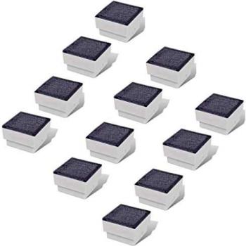vidaXL Luces Modelo Empotrables para el Suelo Pack de 12 Unidades Medidas 100x100x68 mm