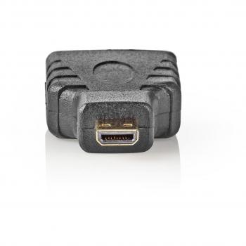 Adaptador HDMI Mini a HDMI Hembra Negro - ABS, Conexión Derecha, 1 Unidad