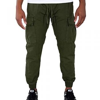 Alpha Industries Men's Dark Olive Ripstop Jogger Pants