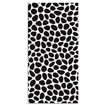 Alfombra Vinílica Antideslizante e Ignífuga Patrón Empedrado Negro 200x200 cm - Alfombra para Cocina y Salón