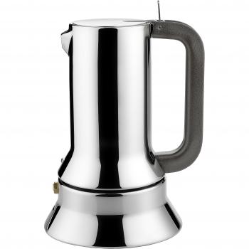 Alessi 9090/3 - Cafetera italiana de acero inoxidable brillo 18/10 con base magnética